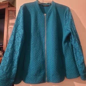 Blazer/Jacket Isaac Mizrahi Teal Blue Sz XL